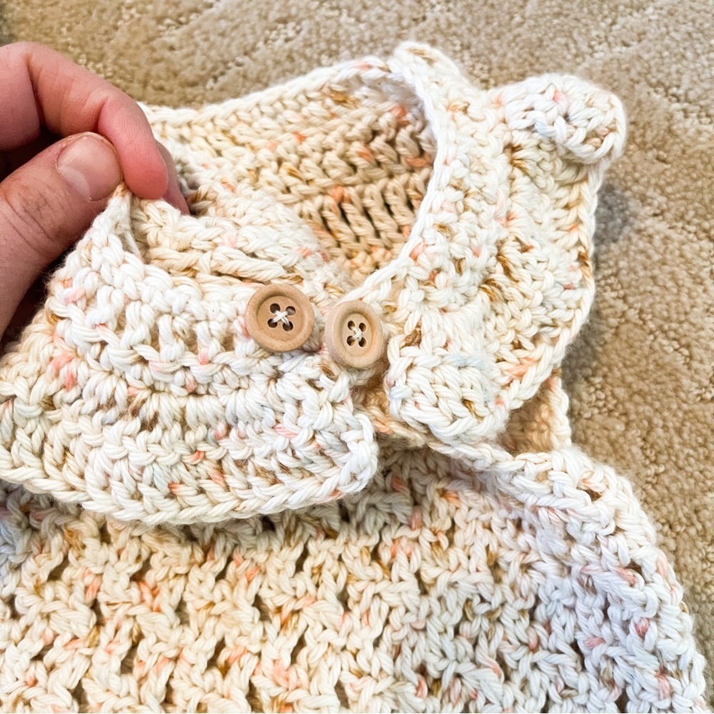 Handmade Crochet Bodysuit Baby Size 6-9